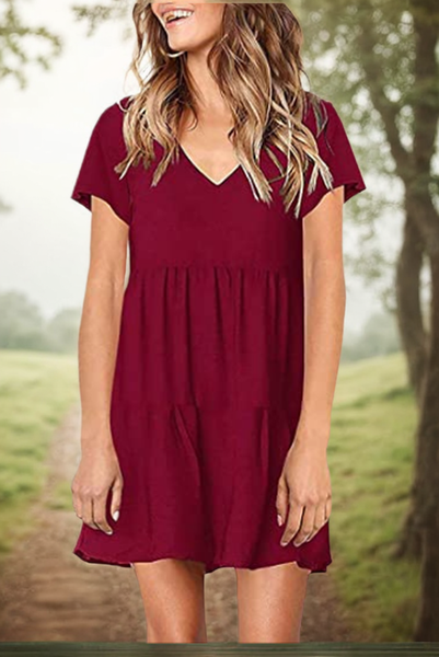 

women Knitting Dress, Burgundy, Dresses
