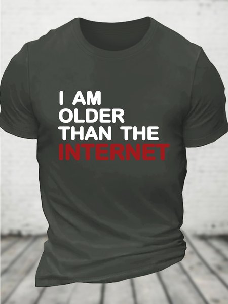 

I Am Older Than The Internet Men's Cotton T-Shirt, Dark gray, T-shirts