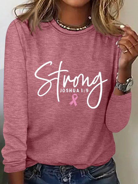 

Breast Cancer Survivor Faith Long Sleeve Shirt, Watermelon, Long sleeves