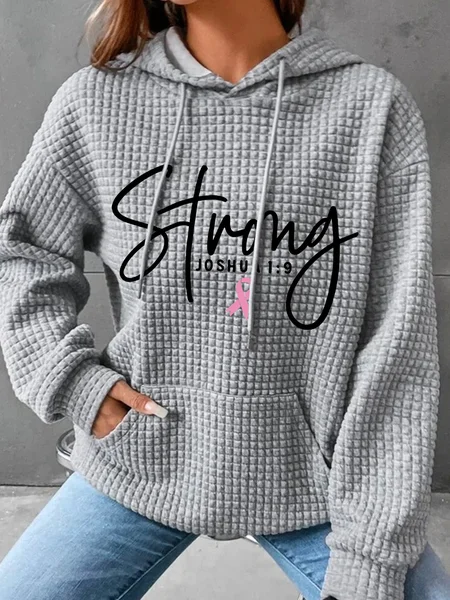 

Breast Cancer Survivor Faith Simple Loose Hoodie, Gray, Hoodies&Sweatshirts