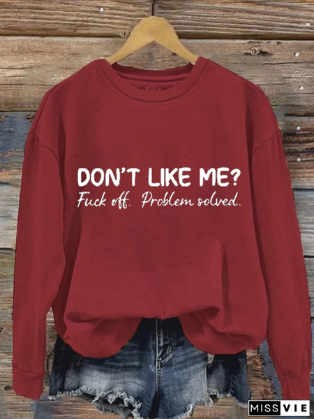 

Don't Like Me Fuck Off Problem Solved MDD GAD Be Kind Mental Health Month NSPW Sweatshirt, Wine red, Hoodies&Sweatshirts