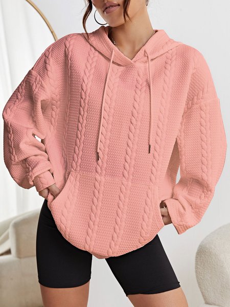 

Casual Hoodie Plain Hoodie, Pink, Hoodies&Sweatshirts