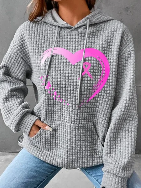 

I'm A Survivor Gift For Breast Cancer Fighters Simple Loose Hoodie, Gray, Hoodies&Sweatshirts