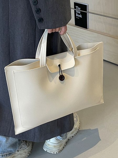 

Large Capacity Briefcase Clutch Commuting Computer Bag, White, Bags