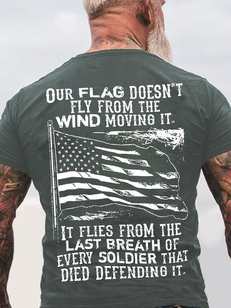 

Our Flag Cotton T-Shirt, Dark gray, T-shirts