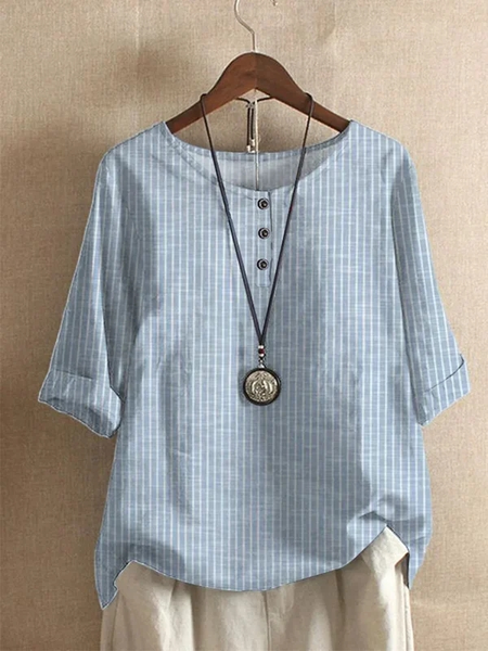 

Cotton Vacation Shirt, Blue, Blouses & Shirts
