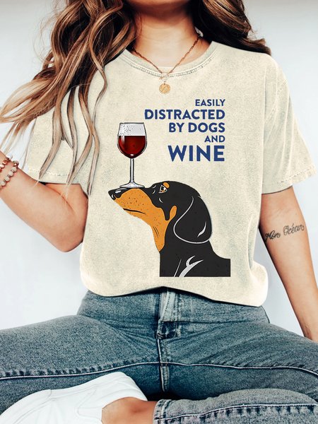 

Easily Distracted Vintage Distressed Shirt, Off white, T-shirts
