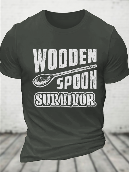 

Wooden Spoon Survivor Cotton T-Shirt, Dark gray, T-shirts