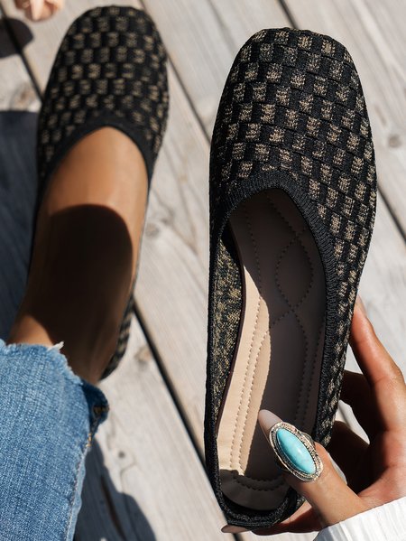 

All Season Plain Mesh Fabric Casual Shallow Shoes, Black, Shoes
