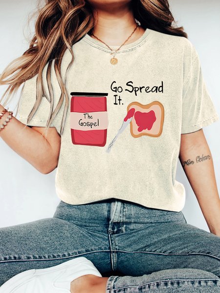 

The Gospel Go Spread It Christian Vintage Distressed Shirt, Off white, T-shirts