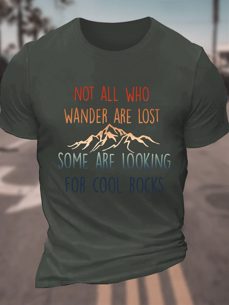 

Not All Who Wander Cotton T-Shirt, Dark gray, T-shirts