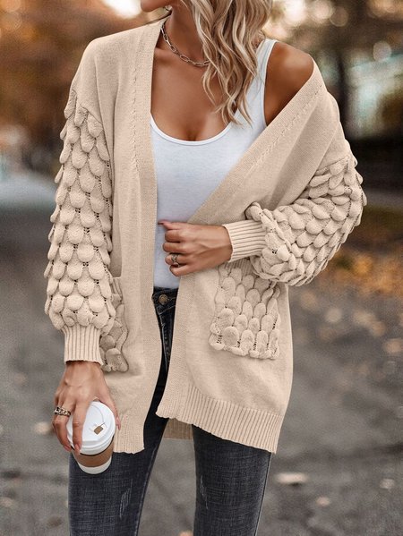 

Casual Others Loose Cardigan, Apricot, Sweaters & Cardigans