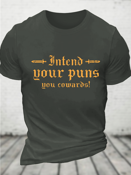 

Intend Your Puns You Cotton T-Shirt, Dark gray, T-shirts