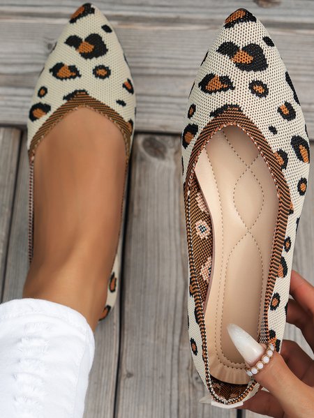 

All Season Mesh Fabric Casual Leopard Shallow Shoes, Shoes