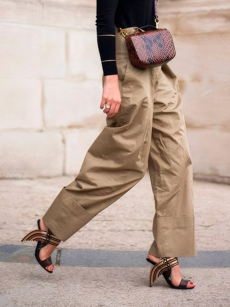 

Casual Pocket Stitching Fashion Pants, Khaki, Pants