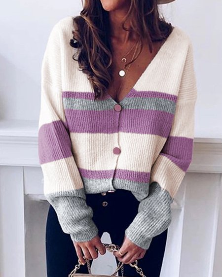 

Women's Casual Winter Plain Wool/Knitting Cardigan, Rose red, Cardigans