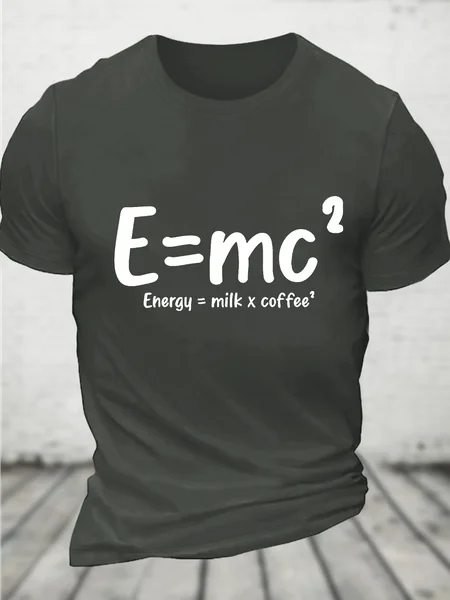 

Energy = Milk Coffee² Cotton T-Shirt, Dark gray, T-shirts