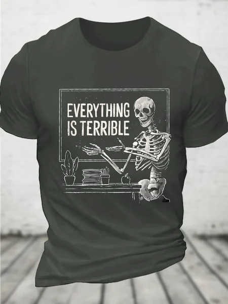 

Everything Is Terrible Cotton T-Shirt, Dark gray, T-shirts