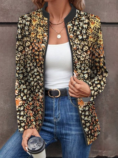 

Women's Floral Regular Loose Blazer, Multicolor, Coats