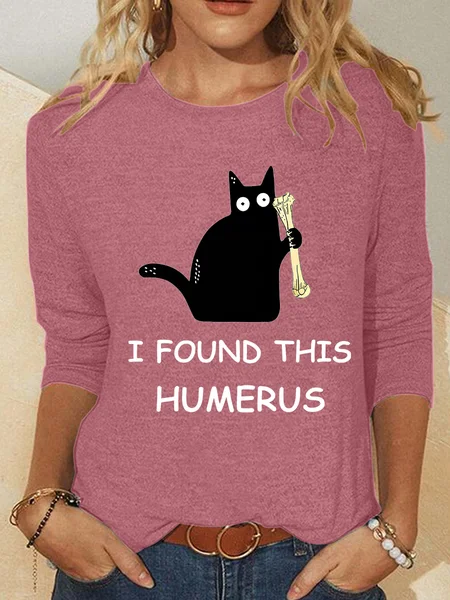 

I Found This Humerus Casual Long Sleeve Shirt, Watermelon, Long sleeves