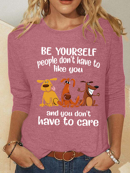 

Be Yourself Casual Long Sleeve Shirt, Watermelon, Long sleeves