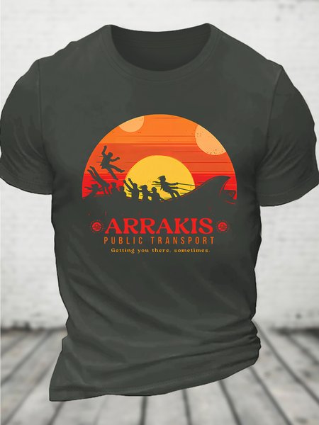 Arrakis Public Transport Cotton T-shirt, Dark gray, T-shirts