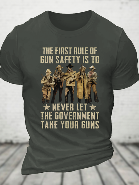 

The First Rule Cotton T-Shirt, Dark gray, Tops