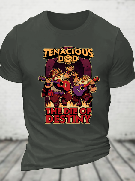 

Tenacious Dad The Die Of Destiny Cotton T-Shirt, Dark gray, T-shirts