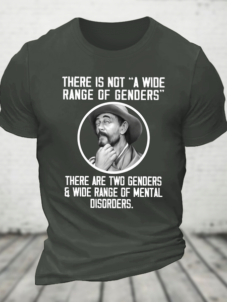 

There Is Not A Wide Range Of Genders There Are Two Genders & Wide Range Of Mental Disorders. Cotton T-Shirt, Dark gray, Tops