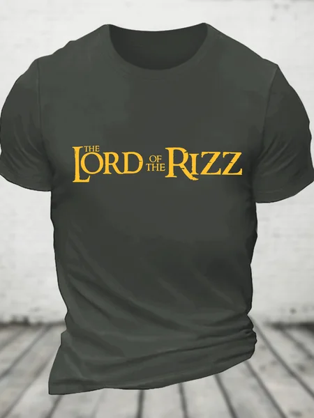 

Lord Of The Rizz Cotton T-Shirt, Dark gray, T-shirts