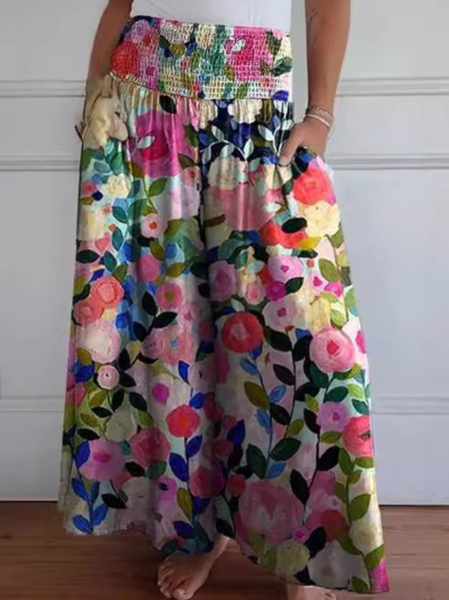 

Casual Loose Pants, Royal blue, Skirts