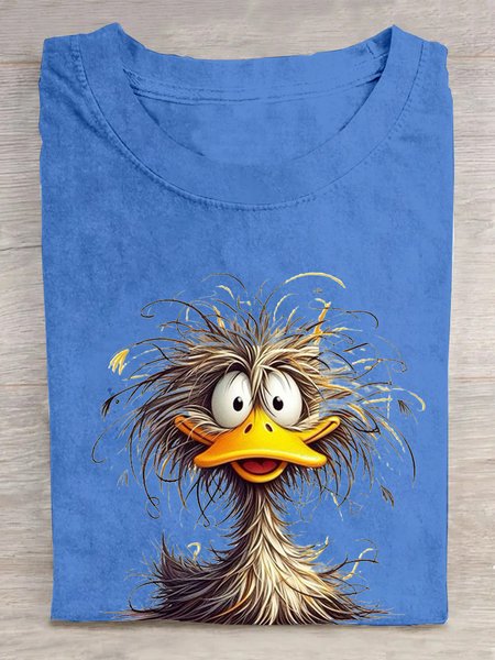 

Cotton Duck Casual Crew Neck T-Shirt, Royal blue, T-shirts