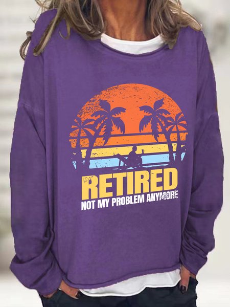 

Retired, Not My Problem Casual Sweatshirt, Deep purple, Hoodies&Sweatshirts