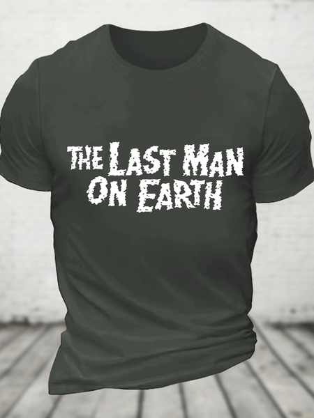 

The Last Man On Earth Cotton T-Shirt, Dark gray, T-shirts