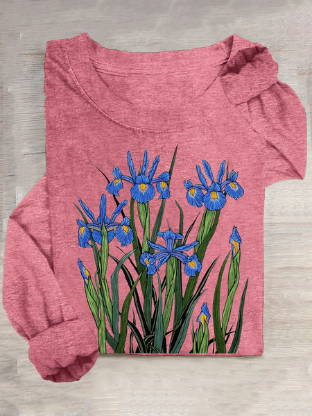 

Casual Floral Long sleeve Shirt, Watermelon, Long sleeves