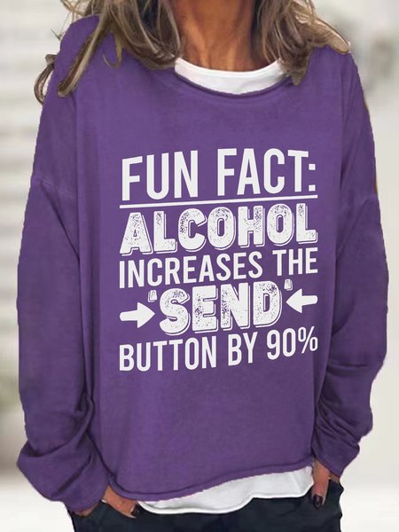 

Fun Fact Casual Sweatshirt, Deep purple, Hoodies&Sweatshirts