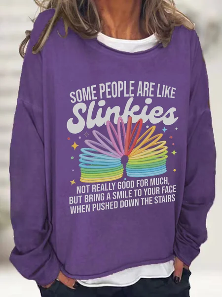 

Some People Are Like Slinkies Casual Sweatshirt, Deep purple, Hoodies&Sweatshirts