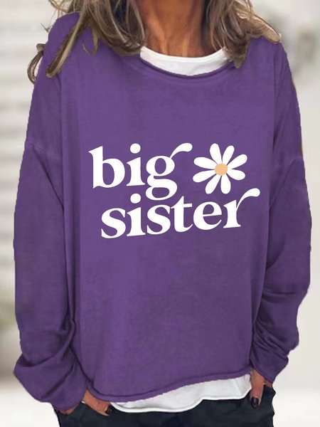 

Big Sister Casual Sweatshirt, Deep purple, Hoodies&Sweatshirts