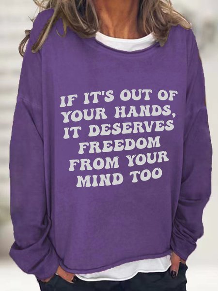 

Out Of Your Hands Casual Sweatshirt, Deep purple, Hoodies&Sweatshirts