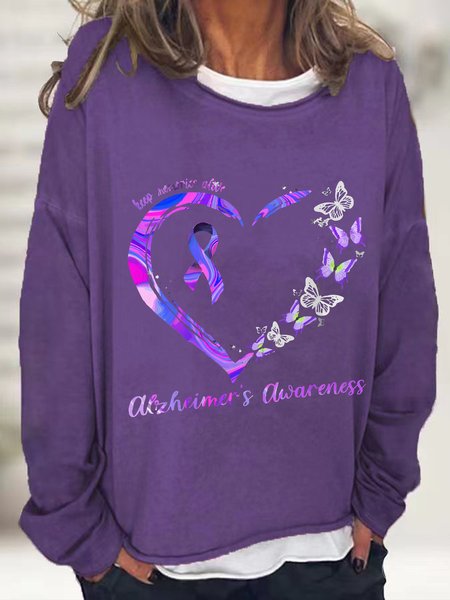 

Keep Memorize Alive Alzheimer's Awareness Casual Sweatshirt, Deep purple, Hoodies&Sweatshirts