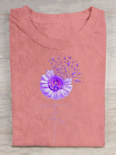 

Faith-Alzheimer's Awareness Cotton T-Shirt, Orange pink, T-shirts