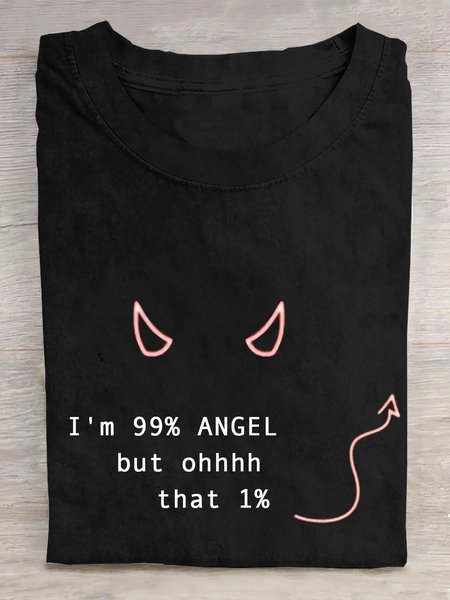 

Casual Text Letters Crew Neck Short Sleeve T-shirt, Black, T-shirts