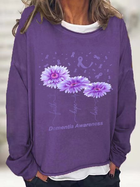 

Dementia Awareness Casual Sweatshirt, Deep purple, Hoodies&Sweatshirts