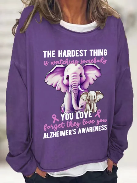 

Alzheimer's Disease Casual Sweatshirt, Deep purple, Hoodies&Sweatshirts