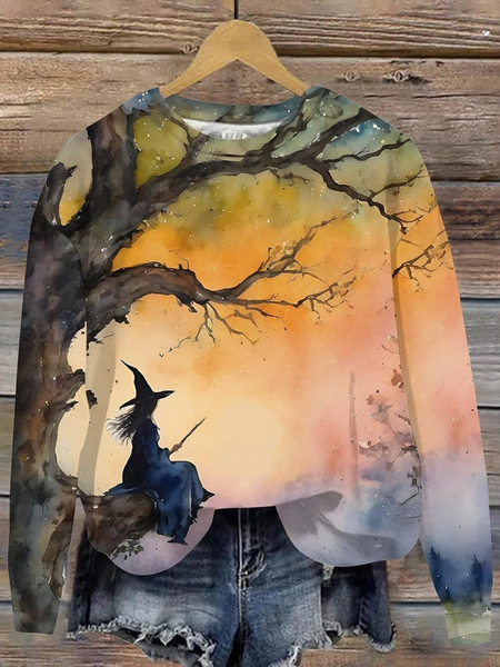 

Casual Crew Neck Halloween Sweatshirt, Multicolor, Hoodies & Sweatshirts