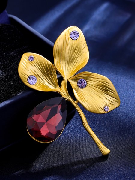 

Daily Elegant Floral Brooch, Red, Other Accs
