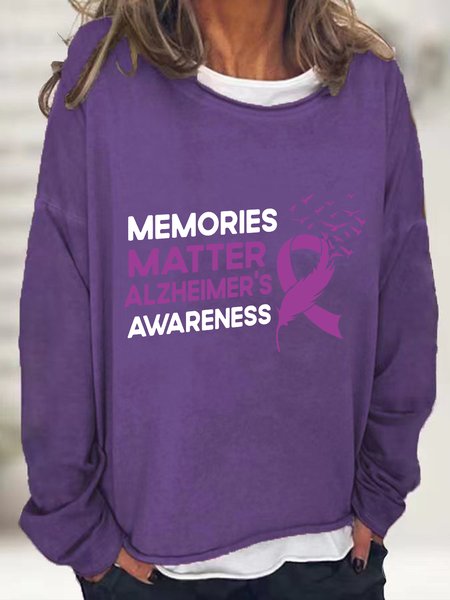

Memories Matter Alzheimer's Awareness Casual Sweatshirt, Deep purple, Hoodies&Sweatshirts