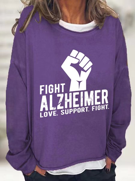 

Fight Alzheimer, Support Alzheimer Awareness Casual Sweatshirt, Deep purple, Hoodies&Sweatshirts