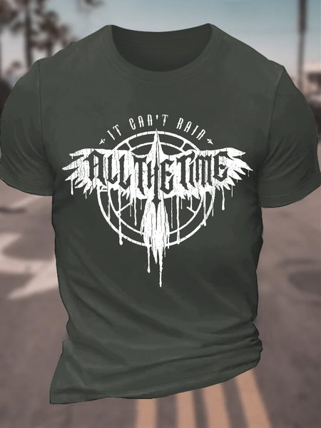 

It Can't Rain All The Time Cotton T-shirt, Dark gray, T-shirts