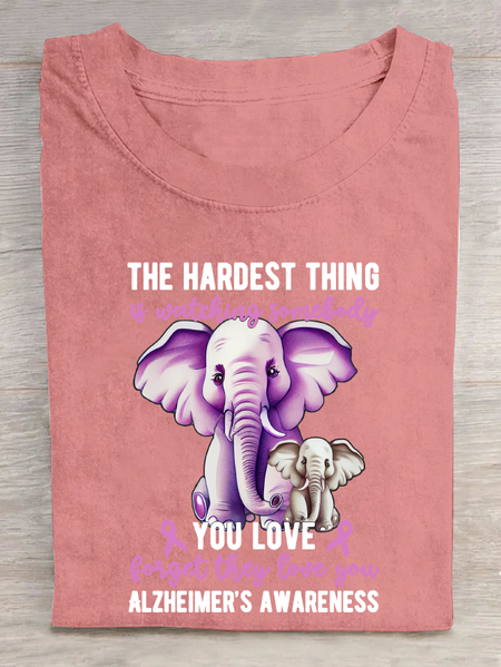 

Alzheimer's Disease Cotton T-Shirt, Orange pink, T-shirts